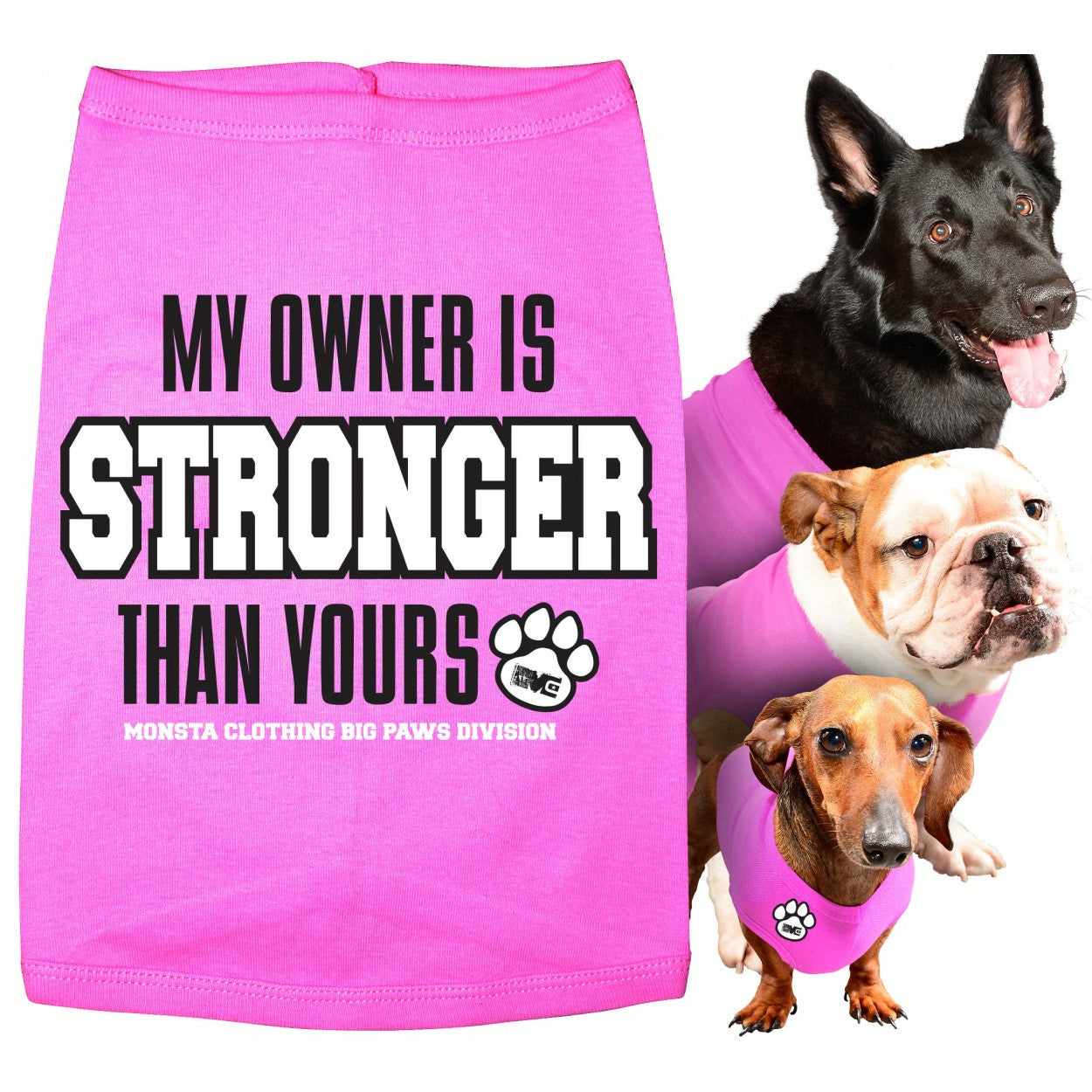 DOG COATS: MY OWNER IS STRONGER THAN YOURS-58 - Monsta Clothing Australia