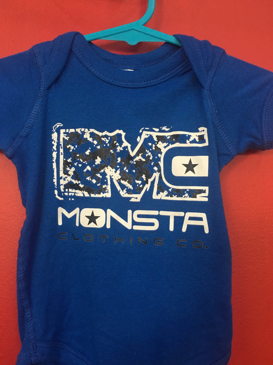 BABY: BLUE ONESIE - Monsta Clothing Australia