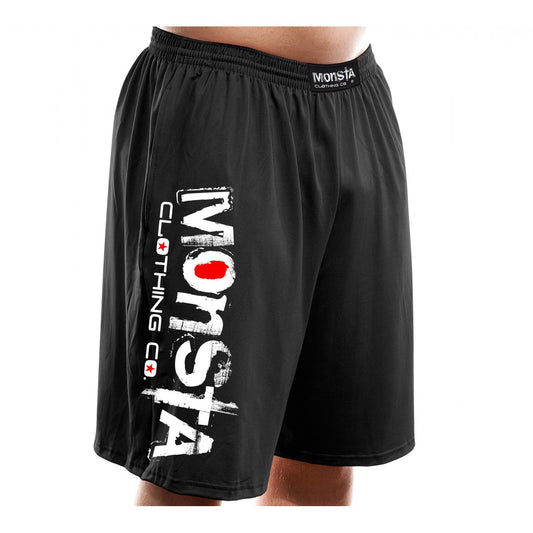 SHORTS: MONSTA SHORTS black and white only - "NOT RED IN O" -31 - Monsta Clothing Australia
